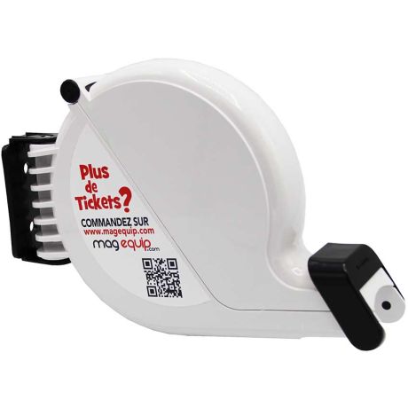 Distributeur tickets escargot blanc