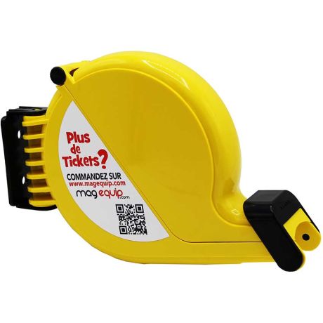 Distributeur tickets escargot jaune