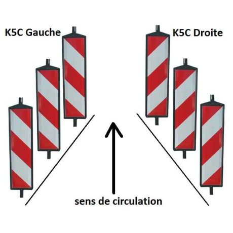 Schéma d'implantation balises d'alignement K5c
