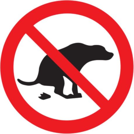 Panneau signalisation Interdiction déjection canine