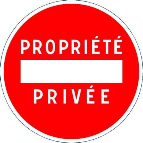 Panneau signalisation Propriété privée