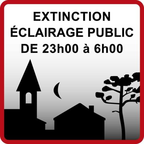 Panneau Extinction de l'éclairage public Panneau Extinction de l'éclairage public