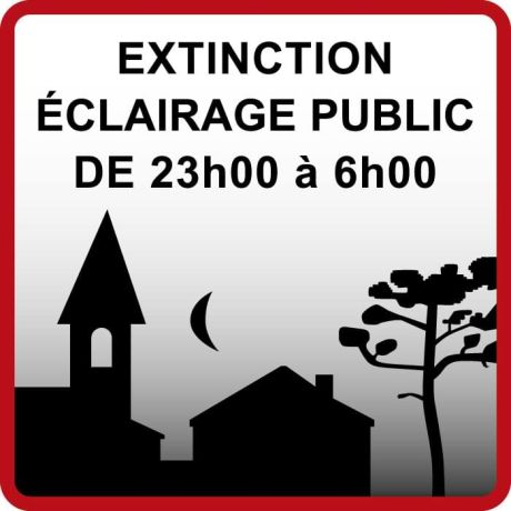 Panneau Extinction de l'éclairage public