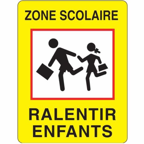 Panneau signalisation Ralentir enfants