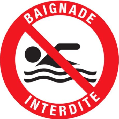 Panneau Baignade interdite