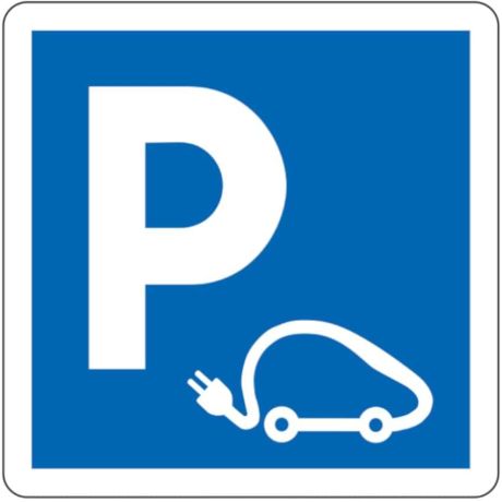 Panneau Place parking pour véhicule électrique