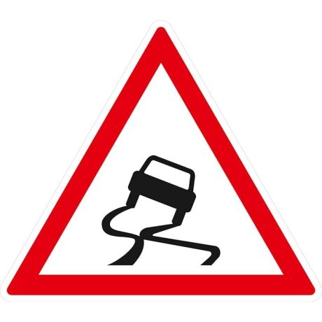 Panneau Danger Chaussée Glissante A4 Panneau Danger Chaussée Glissante A4