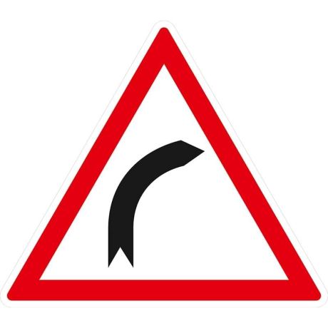 Panneau Danger Virage à Droite A1a Panneau Danger Virage à Droite A1a