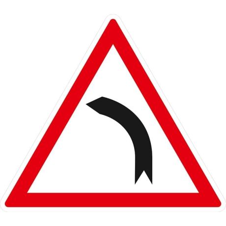 Panneau Danger Virage à Gauche A1b Panneau Danger Virage à Gauche A1b