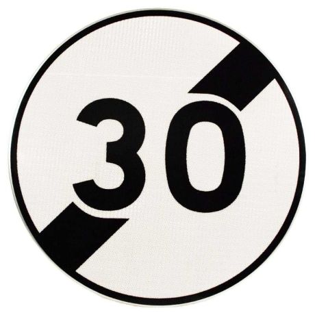 Panneau Fin de Limitation de vitesse B33 Panneau Fin de Limitation de vitesse B33