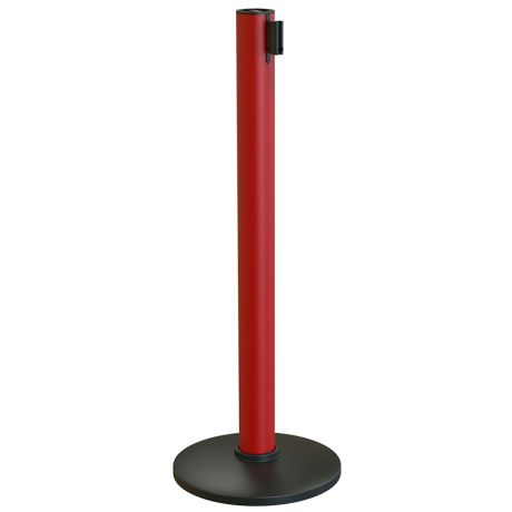 Poteau à sangle rétractable 2,5 m - Rouge