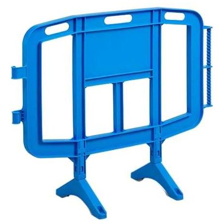 Barrière mobile plastique 126 cm - Bleu