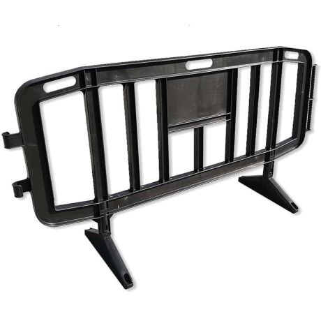 Barrière mobile plastique 198 cm - Noire