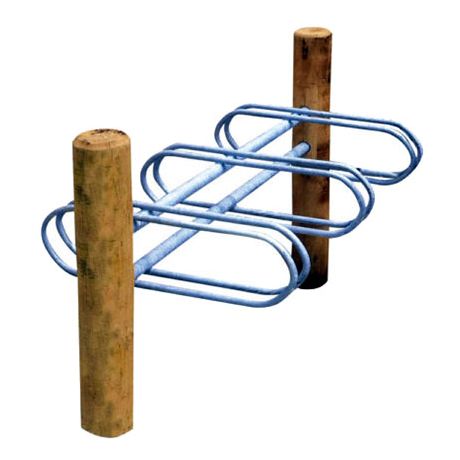 Support vélos bois et acier 6 places