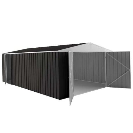 Garage métal extérieur XXL - Portes ouvertes