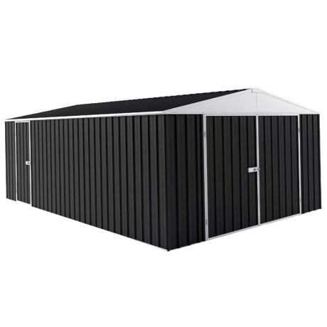 Garage métal extérieur XXL - Portes fermées