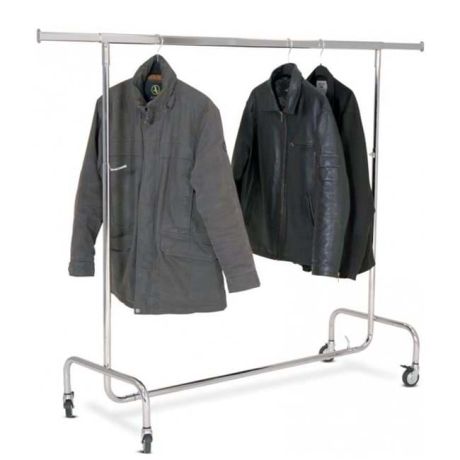 Portant Vêtements Professionnel sur Roulettes Chromé