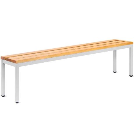 Banc vestiaire lattes bois - 160 cm