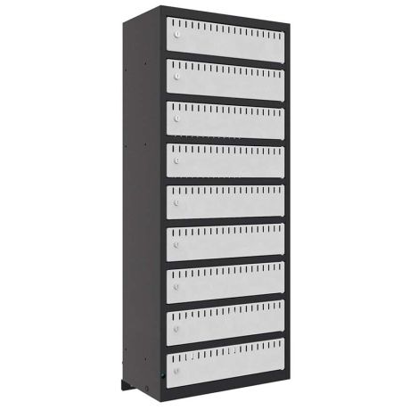 Armoire casiers recharge batterie vélos murale - 9 cases