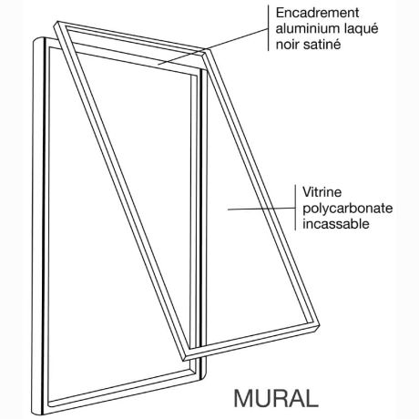 Schéma panneau porte-affiche - Version murale