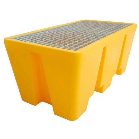 Bac de rétention jaune 2 fûts - 300 litres