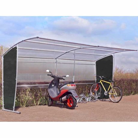 Abri pour vélos avec élément suivant