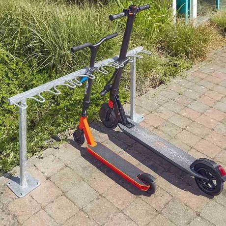 Range-trottinettes sur pieds galvanisé - 9 places