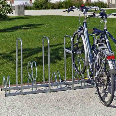 Rack range-vélos 2 niveaux avec arceau antivol Mottez