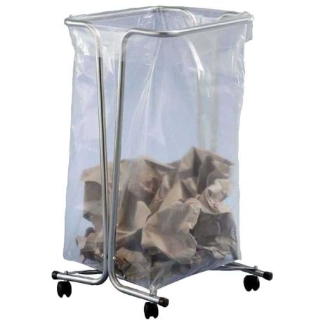 Support sac poubelle 110L - Zingué sur roulettes