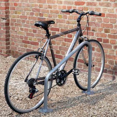 Arceaux range vélo sur platines gris Mottez B143