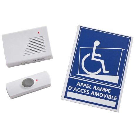 Livrée avec carillon sans fil + panneau signalétique