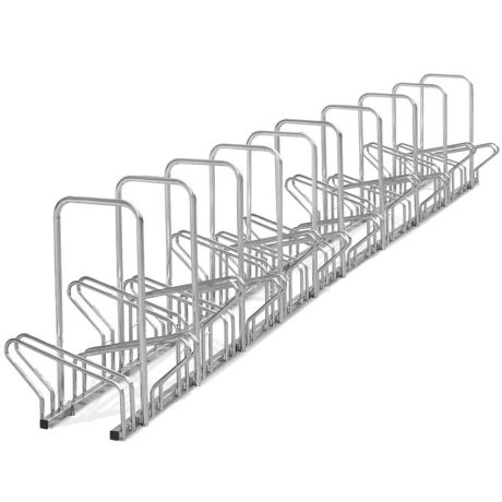 Râtelier vélos face à face avec arceaux antivols