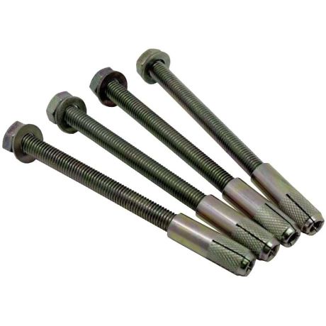 Jeu de 4 fixations pour sol béton