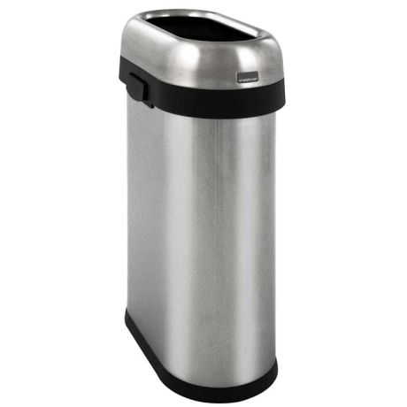 Poubelle ouverte inox 50L