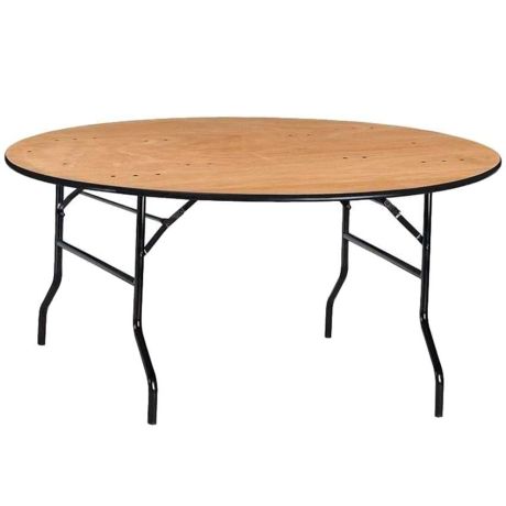 Table ronde pliante bois