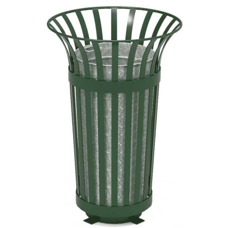 Poubelle Extérieur Verte Plastique 50L