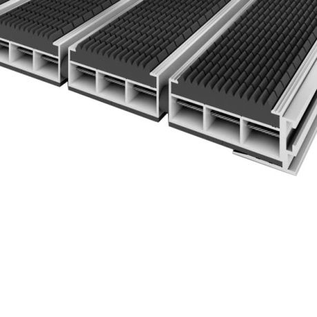 Tapis caoutchouc structure aluminium Eko sur mesure