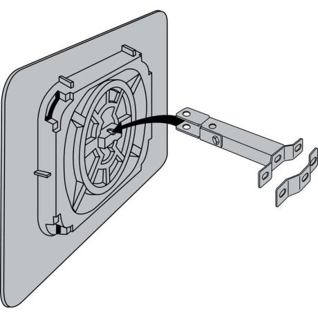 Schéma fixation miroir voie publique