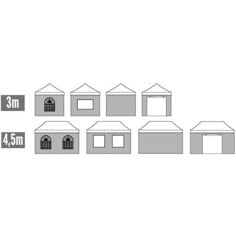 Différents types de murs disponibles