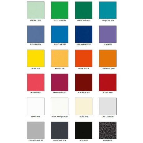 Coloris disponibles
