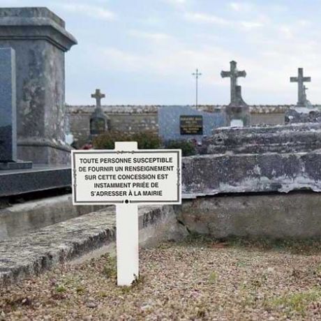 Plaque pour concession cimetière