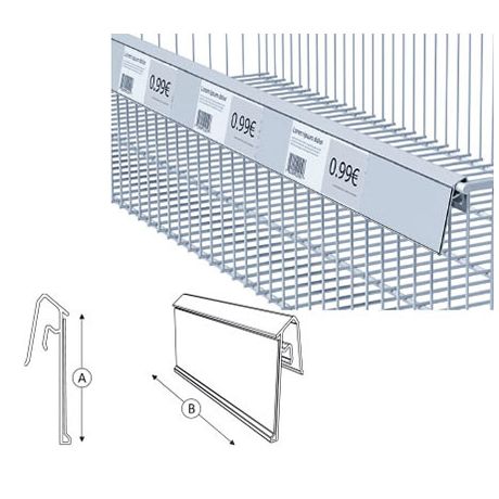 Porte-étiquette clipsable pour corbeille fil