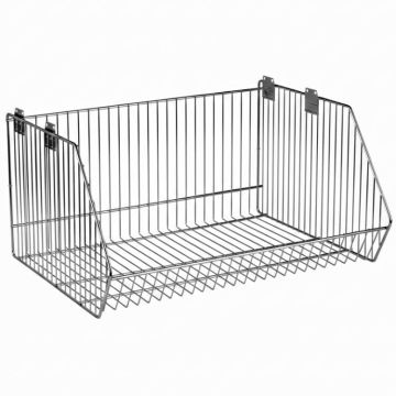 Corbeille ou panière en fil acier zingué