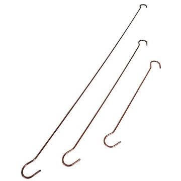 Tige de suspension métal double crochet pour affiches et PLV
