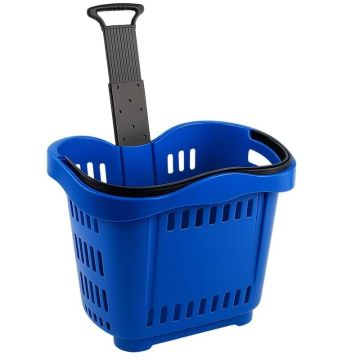 Panier 43L sur roulettes - Bleu