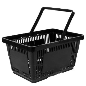 Panier magasin 28 litres 1 anse - Noir