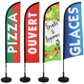 Drapeau flamme PIZZA
