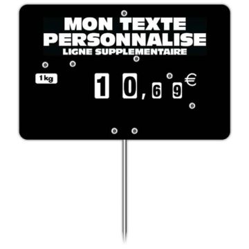 Etiquette pique-prix à textes personnalisés