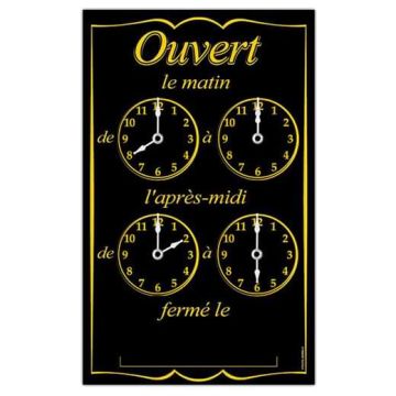 Pendulette affichage des horaires - Noir