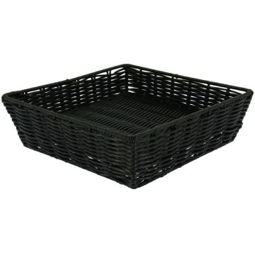 Manne carrée polypropylène noire 25x25 cm certifiée contact alimentaire